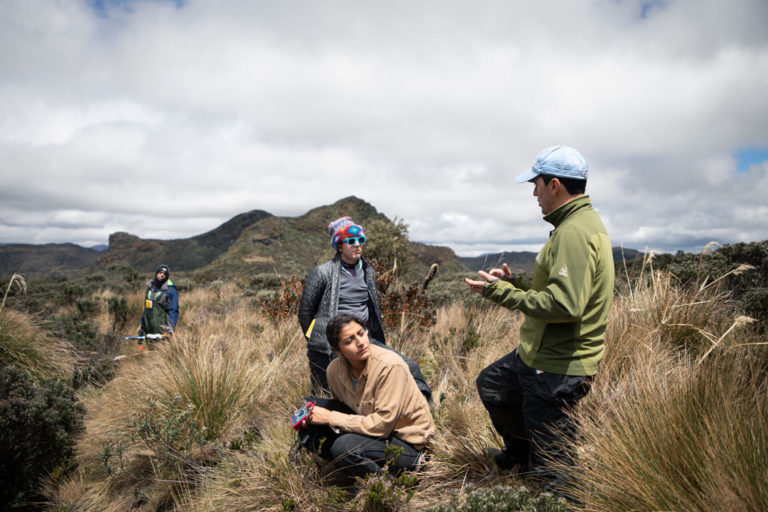 Photo of researchers in the páramo by Alyssa LaFaro for UNC Research